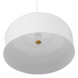 GloboStar® VILI WHITE 01260 Μοντέρνο Κρεμαστό Φωτιστικό Οροφής Μονόφωτο 1 x E27 Λευκό Μεταλλικό Καμπάνα Φ40 x Y27cm
