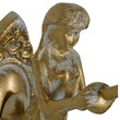 GloboStar® MERMAID 01317 Vintage Industrial Φωτιστικό Τοίχου Απλίκα Μονόφωτο Mπρούτζινο Μεταλλικό με Λευκό Ματ Γυαλί Φ12 x Μ28 x Π12.5 x Υ27cm