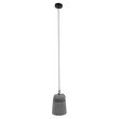 GloboStar® FELINI 01321 Μοντέρνο Industrial Κρεμαστό Φωτιστικό Οροφής Μονόφωτο Γκρι Τσιμέντο Καμπάνα Φ18 x Y26cm