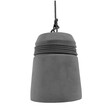 GloboStar® FELINI 01321 Μοντέρνο Industrial Κρεμαστό Φωτιστικό Οροφής Μονόφωτο Γκρι Τσιμέντο Καμπάνα Φ18 x Y26cm
