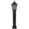 GloboStar® SHELTER 01400 Vintage Φωτιστικό Δαπέδου Μονόφωτο 1 x E27 Καφέ Μεταλλικό Πλέγμα L19 x W19 x H100cm