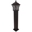 GloboStar® SHELTER 01400 Vintage Φωτιστικό Δαπέδου Μονόφωτο 1 x E27 Καφέ Μεταλλικό Πλέγμα L19 x W19 x H100cm