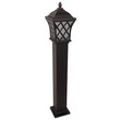 GloboStar® SHELTER 01400 Vintage Φωτιστικό Δαπέδου Μονόφωτο 1 x E27 Καφέ Μεταλλικό Πλέγμα L19 x W19 x H100cm