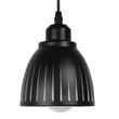 GloboStar® CHERITH 01478 Μοντέρνο Κρεμαστό Φωτιστικό Οροφής Μονόφωτο 1 x E27 Μεταλλικό Μαύρο Λευκό Καμπάνα Φ13 x Υ14cm