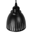GloboStar® CHERITH 01478 Μοντέρνο Κρεμαστό Φωτιστικό Οροφής Μονόφωτο 1 x E27 Μεταλλικό Μαύρο Λευκό Καμπάνα Φ13 x Υ14cm