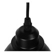 GloboStar® CHERITH 01478 Μοντέρνο Κρεμαστό Φωτιστικό Οροφής Μονόφωτο 1 x E27 Μεταλλικό Μαύρο Λευκό Καμπάνα Φ13 x Υ14cm
