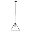 GloboStar® DELTA 01580 Μοντέρνο Κρεμαστό Φωτιστικό Οροφής Μονόφωτο 1 x E27 Μαύρο Μεταλλικό Μ38 x Π4 x Υ33cm