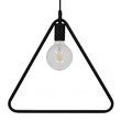 GloboStar® DELTA 01580 Μοντέρνο Κρεμαστό Φωτιστικό Οροφής Μονόφωτο 1 x E27 Μαύρο Μεταλλικό Μ38 x Π4 x Υ33cm