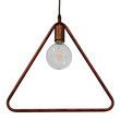 GloboStar® DELTA 01581 Μοντέρνο Κρεμαστό Φωτιστικό Οροφής Μονόφωτο 1 x E27 Καφέ Σκουριά Μεταλλικό Μ38 x Π4 x Υ33cm