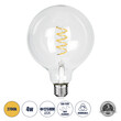 GloboStar® 99137 Λάμπα E27 G125 Γλόμπος LED SOFT SPIRAL FILAMENT 6W 510 lm 320° AC 85-265V Edison Retro με Διάφανο Γυαλί Θερμό Λευκό 2700 K Dimmable