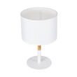 GloboStar® BRONX 01520 Μοντέρνο Επιτραπέζιο Φωτιστικό Πορτατίφ Μονόφωτο 1 x E27 Λευκό Μεταλλικό με Καπέλο Φ25xY40cm