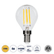 GloboStar® 99003 Λάμπα E14 G45 Γλομπάκι LED FILAMENT 4W 440 lm 320° AC 85-265V Edison Retro με Διάφανο Γυαλί Θερμό Λευκό 2700 K Dimmable
