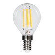 GloboStar® 99003 Λάμπα E14 G45 Γλομπάκι LED FILAMENT 4W 440 lm 320° AC 85-265V Edison Retro με Διάφανο Γυαλί Θερμό Λευκό 2700 K Dimmable