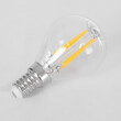 GloboStar® 99003 Λάμπα E14 G45 Γλομπάκι LED FILAMENT 4W 440 lm 320° AC 85-265V Edison Retro με Διάφανο Γυαλί Θερμό Λευκό 2700 K Dimmable