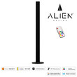 GloboStar® ALIEN-DIVA-BLACK-50-11 ALIEN Design DIVA Μοντέρνο Minimal Nordic Μεταλλικό Φωτιστικό Επιτραπέζιο - Πορτατίφ - Λαμπατέρ Μαύρο LED 10W 1500lm με Ασύρματο Χειριστήριο RF & Dimmer IP20 Πολύχρωμο RGBW Ψηφιακή με Τρεχούμενα Εφέ  Μ3 x Π1.6 x Υ50cm