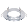 GloboStar® 77810 Χωνευτή Στρογγυλή Βάση για LED Spot GU10 - MR16 - GU5.3 Χρώμιο Σταθερή Φ83mm