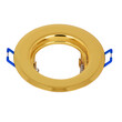 GloboStar® 77811 Χωνευτή Στρογγυλή Βάση για LED Spot GU10 - MR16 - GU5.3 Χρυσή Σταθερή Φ83mm