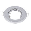GloboStar® 77810 Χωνευτή Στρογγυλή Βάση για LED Spot GU10 - MR16 - GU5.3 Χρώμιο Σταθερή Φ83mm