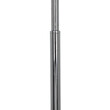 GloboStar® VERSA 00831 Μοντέρνο Φωτιστικό Δαπέδου Μονόφωτο 1 x E27 Ασημί Μεταλλικό Καμπάνα με Λευκή Μαρμάρινη Βάση D15 x H155cm
