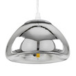 GloboStar® CRISTIN 00756 Μοντέρνο Κρεμαστό Φωτιστικό Οροφής Μονόφωτο 1 x G4 AC 230V Ασημί Νίκελ Γυάλινο Φ18 x Υ13cm