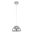 GloboStar® CRISTIN 00756 Μοντέρνο Κρεμαστό Φωτιστικό Οροφής Μονόφωτο 1 x G4 AC 230V Ασημί Νίκελ Γυάλινο Φ18 x Υ13cm