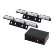 GloboStar® 85010 PRO Series ΣΕΤ 2 x Μπάρες Σήμανσης Οχήματος Ασθενοφόρου για Αυτοκίνητα & Φορτηγά 3 Προγραμμάτων Φωτισμού STROBE LED HIGH POWER 18W DC 10-30V Αδιάβροχο IP65 Ψυχρό Λευκό 6000K