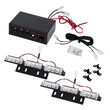 GloboStar® 85010 PRO Series ΣΕΤ 2 x Μπάρες Σήμανσης Οχήματος Ασθενοφόρου για Αυτοκίνητα & Φορτηγά 3 Προγραμμάτων Φωτισμού STROBE LED HIGH POWER 18W DC 10-30V Αδιάβροχο IP65 Ψυχρό Λευκό 6000K