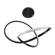 GloboStar® DEXTER 61049 Κρεμαστό Φωτιστικό Οροφής Design LED CCT 72W 8064lm 300° AC 220-240V - Εναλλαγή Φωτισμού μέσω Τηλεχειριστηρίου All In One Ψυχρό 6000k+Φυσικό 4500k+Θερμό 2700k Dimmable Φ56cm - Μαύρο - 3 Years Warranty