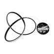 GloboStar® DEXTER 61049 Κρεμαστό Φωτιστικό Οροφής Design LED CCT 72W 8064lm 300° AC 220-240V - Εναλλαγή Φωτισμού μέσω Τηλεχειριστηρίου All In One Ψυχρό 6000k+Φυσικό 4500k+Θερμό 2700k Dimmable Φ56cm - Μαύρο - 3 Years Warranty