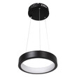 GloboStar® NEMESIS 61152 Κρεμαστό Φωτιστικό Δαχτυλίδι-Κύκλος LED CCT 20W 2356lm 360° AC 220-240V - Εναλλαγή Φωτισμού μέσω Τηλεχειριστηρίου All In One Ψυχρό 6000k+Φυσικό 4500k+Θερμό 2700k Dimmable Φ25cm - Μαύρο - 3 Years Warranty