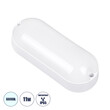 GloboStar® HOMIE 61000 LED Πλαφονιέρα Οροφής - Τοίχου Οβάλ 11W 960lm 150° AC 220-240V Αδιάβροχο IP65 Μ17 x Π7 x Υ4.5cm Ψυχρό Λευκό 6000K - 3 Years Warranty