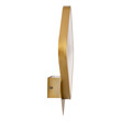 GloboStar® LENA 61081 Φωτιστικό Τοίχου - Απλίκα Design LED CCT 12W 1440lm 300° AC 220-240V - Εναλλαγή Φωτισμού μέσω Διακόπτη On/Off All In One Ψυχρό 6000k+Φυσικό 4500k+Θερμό 2700k Μ25 x Π5.5 x Υ29.5cm - Χρυσό Βούρτσας