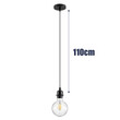 GloboStar® 36218 HANNA Μοντέρνο Κρεμαστό Φωτιστικό Οροφής Ανάρτηση με Μαύρο Ντουί 1 x E27 για Τοποθέτηση Καπέλων Φωτιστικών Μονόφωτο Μαύρο Φ4 x Y110cm