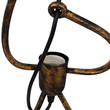 GloboStar® FIGURE 10000979 Μοντέρνο Κρεμαστό Παιδικό Φωτιστικό Οροφής Τρίφωτο 3 x E27 Μπρούτζινο Μεταλλικό Φιγούρα Μ70 x Π10 x Υ105cm