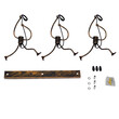 GloboStar® FIGURE 10000979 Μοντέρνο Κρεμαστό Παιδικό Φωτιστικό Οροφής Τρίφωτο 3 x E27 Μπρούτζινο Μεταλλικό Φιγούρα Μ70 x Π10 x Υ105cm
