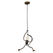 GloboStar® FIGURE 10001653 Μοντέρνο Κρεμαστό Παιδικό Φωτιστικό Οροφής Μονόφωτο 1 x E27 Μπρούτζινο Μεταλλικό Φιγούρα Φ20 x Υ40cm