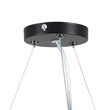 GloboStar® KAMALA 61208-P Κρεμαστή Πλαφονιέρα Οροφής LED CCT 75W 8625lm 120° AC 220-240V - Εναλλαγή Φωτισμού μέσω Τηλεχειριστηρίου All In One Ψυχρό 6000k+Φυσικό 4500k+Θερμό 2700k Dimmable Μ60 x Π60 x Υ8cm - Μαύρο - 3 Years Warranty
