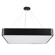 GloboStar® KAMALA 61208-P Κρεμαστή Πλαφονιέρα Οροφής LED CCT 75W 8625lm 120° AC 220-240V - Εναλλαγή Φωτισμού μέσω Τηλεχειριστηρίου All In One Ψυχρό 6000k+Φυσικό 4500k+Θερμό 2700k Dimmable Μ60 x Π60 x Υ8cm - Μαύρο - 3 Years Warranty