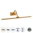 GloboStar® MIRA 60435 Μοντέρνο Φωτιστικό Τοίχου - Απλίκα Καθρέπτη Μπάνιου - Πίνακα LED 12W 1400lm 120° AC 220-240V IP44 Μ60 x Π20 x Υ13cm - Φυσικό Λευκό 4500K - Χάλκινο - 3 Years Warranty