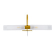 GloboStar® FLORA 60413 Μοντέρνο Φωτιστικό Τοίχου - Απλίκα Καθρέπτη Μπάνιου - Πίνακα 2 x G9 270° AC 220-240V IP44 Μ31 x Π13 x Υ12cm - Χρυσό - 5 Years Warranty
