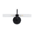 GloboStar® PAOLA 60416 Μοντέρνο Φωτιστικό Τοίχου - Απλίκα Καθρέπτη Μπάνιου - Πίνακα 2 x G9 270° AC 220-240V IP44 Μ31 x Π16 x Υ15cm - Μαύρο - 5 Years Warranty