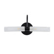 GloboStar® PAOLA 60416 Μοντέρνο Φωτιστικό Τοίχου - Απλίκα Καθρέπτη Μπάνιου - Πίνακα 2 x G9 270° AC 220-240V IP44 Μ31 x Π16 x Υ15cm - Μαύρο - 5 Years Warranty