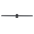 GloboStar® MEGAN 60448 Μοντέρνο Φωτιστικό Τοίχου - Απλίκα Καθρέπτη Μπάνιου - Πίνακα LED 12W 1400lm 120° AC 220-240V IP44 Μ60 x Π12 x Υ4cm - Φυσικό Λευκό 4500K - Μαύρο - 3 Years Warranty