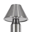 GloboStar® LUNNA 76478 Μοντέρνο Επιτραπέζιο Φωτιστικό Πορτατίφ LED 1.5W 105lm 120° DC 5V Επαναφορτιζόμενο με Μπαταρία Li-ion 1800mAh - Διακόπτη Αφής με 3 Εναλλαγές Φωτισμού CCT Θερμό - Φυσικό - Ψυχρό 1500K - 4500K - 6000K Dimmable - D9 x 23cm - Ασημί