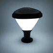 GloboStar® NATURE 90532 Αυτόνομο Ηλιακό Φωτιστικό Κήπου - Κολωνάκι Αρχιτεκτονικού Φωτισμού Εξωτερικού Χώρου LED 10W 330lm 120° με Ενσωματωμένο Φωτοβολταϊκό Panel 6V 2W & Επαναφορτιζόμενη Μπαταρία Li-ion 3.2V 1800mAh με Αισθητήρα Ημέρας-Νύχτας - Αδιάβροχο IP65 - Σώμα Αλουμινίου & ABS - Μ26 x Π26 x Υ30cm - Ψυχρό Λευκό 6000K - Μαύρο - 2 Χρόνια Εγγύηση