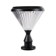 GloboStar® SHARP 90533 Αυτόνομο Ηλιακό Φωτιστικό Κήπου - Κολωνάκι Αρχιτεκτονικού Φωτισμού Εξωτερικού Χώρου LED 10W 330lm 120° με Ενσωματωμένο Φωτοβολταϊκό Panel 6V 2W & Επαναφορτιζόμενη Μπαταρία Li-ion 3.2V 1800mAh με Αισθητήρα Ημέρας-Νύχτας - Αδιάβροχο IP65 - Σώμα Αλουμινίου & ABS - Φ26 x Υ33cm - Ψυχρό Λευκό 6000K - Μαύρο - 2 Χρόνια Εγγύηση