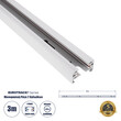 GloboStar® 2L-EUROTRACK 60985 Μονοφασική Ράγα 2 Καλωδίων για Σποτ Ράγας LED AC 220-240V IP20 Μ300 x Π3.4 x Υ2cm - EUROTRACK® System 1L+1N - Αλουμίνιο - Λευκό - 3 Μέτρα - 5 Χρόνια Εγγύηση