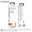 LAMTECH CHARGE AND DATA CABLE TYPE-C TO TYPE-C 60W 1M WHITE