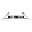 GloboStar® 77817 Χωνευτή Στρογγυλή Βάση για LED Spot GU10 - MR16 - GU5.3 Χρώμιο Κινούμενη σε 2 Άξονες Φ95mm