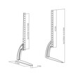 UCH0022 . Βάση Τηλεόρασης Δαπέδου 27"-60" έως 40kg Cabletech